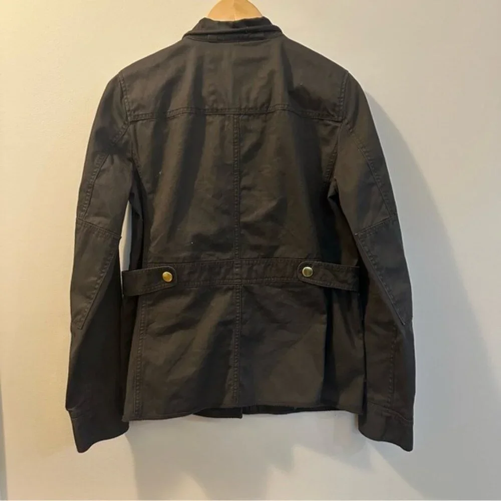 J Crew Downtown Field Jacket Size Small Mossy Brown Green Military